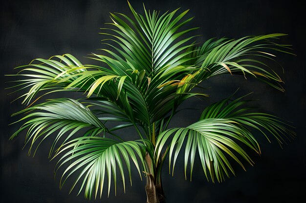 Uitzicht op palmbomen met groen gebladerte