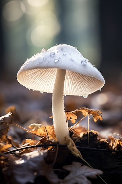 Gratis foto uitzicht op prachtige paddenstoelen