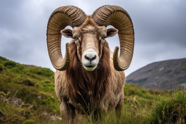 Uitzicht op schapen in de natuur