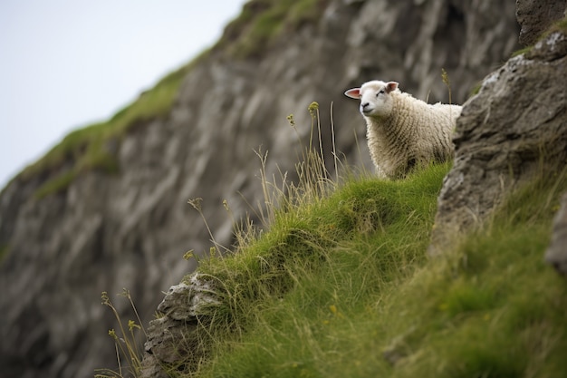 Gratis foto uitzicht op schapen in de natuur