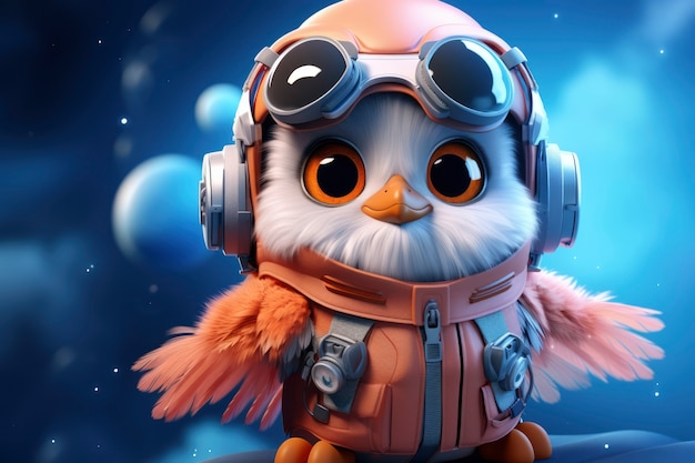 Uitzicht van een 3D-vliegervogel