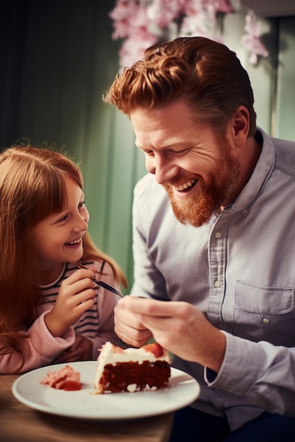 Gratis foto vaderdag vieren met een kind.