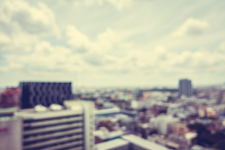 Gratis Foto vage stad met wolkenkrabbers