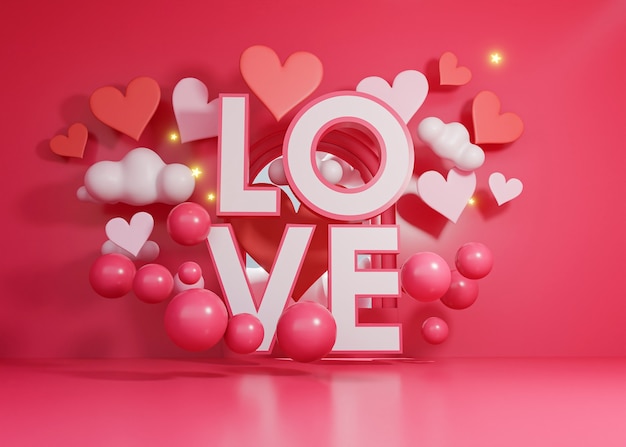 Valentijnsdag verkoop met hartjes