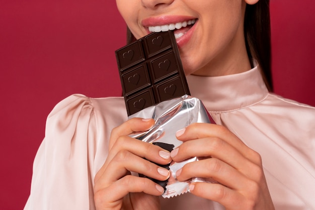 Gratis foto valentijnsviering met chocolade