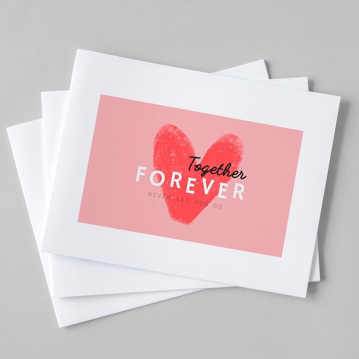 Gratis Foto valentines kaarten in een stapel