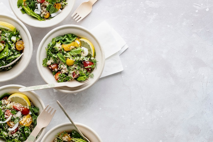 Gratis Foto veggie quinoa bowl kookrecept