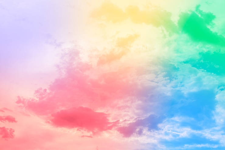Gratis Foto verbazingwekkende mooie kunsthemel met kleurrijke wolken