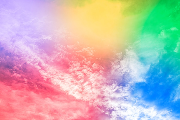 Gratis Foto verbazingwekkende mooie kunsthemel met kleurrijke wolken