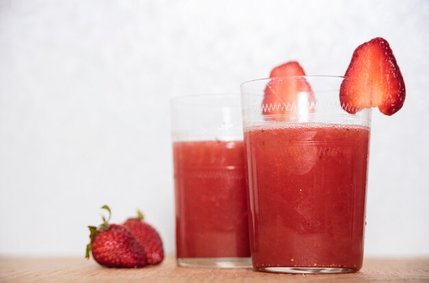 Verfrissend drankje met aardbei