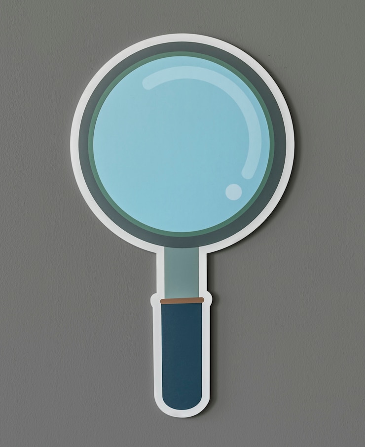 Gratis Foto vergrootglas zoekpictogram geïsoleerd