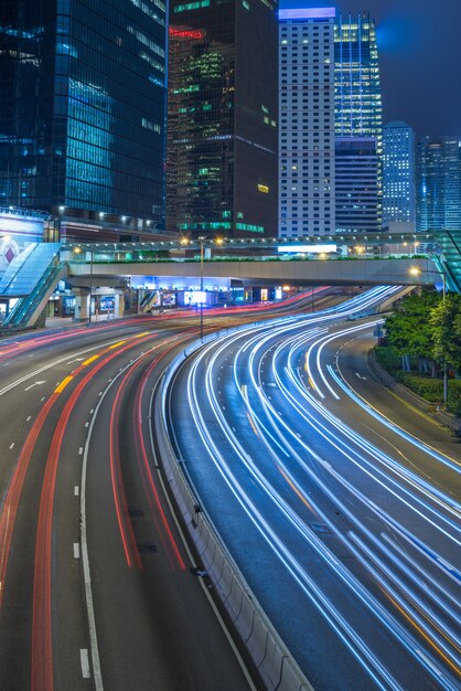 Verkeer in het centrum van Hong Kong