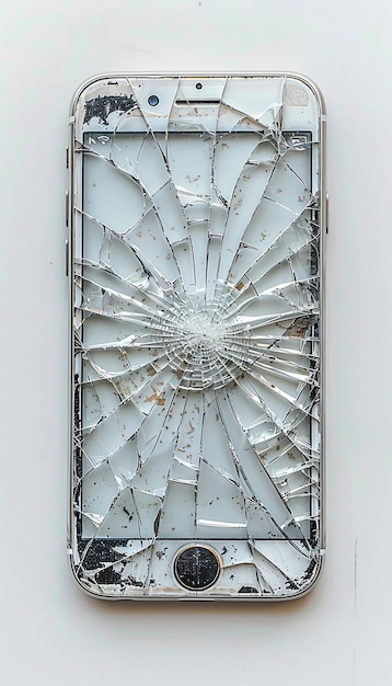Gratis foto vernietiging van smartphones geïllustreerd