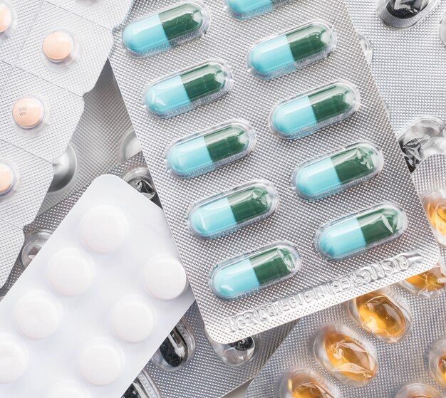 Verpakkingen van pillen en capsules van medicijnen