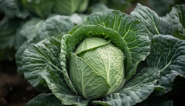 Vers boerenkoolblad gezond vegetarisch salade-ingrediënt gegenereerd door AI