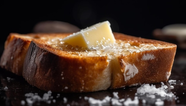 Gratis foto vers gebakken rustiek brood klaar om snack generatieve ai te eten