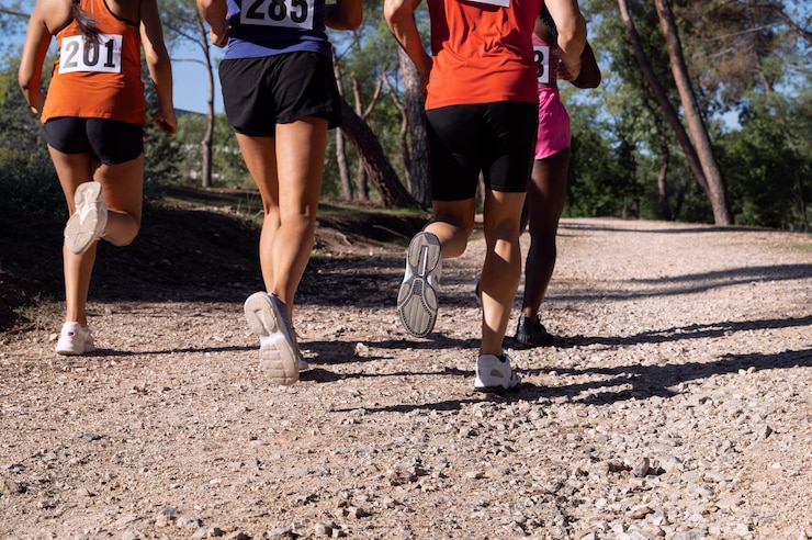 Gratis Foto verschillende mensen die deelnemen aan een cross country
