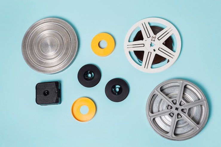 Gratis Foto verschillende soorten koffers voor het opbergen van filmstroken