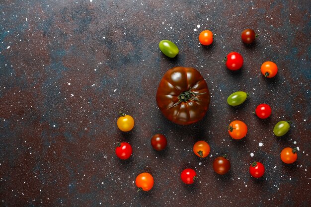 Verse biologische diverse tomaten.