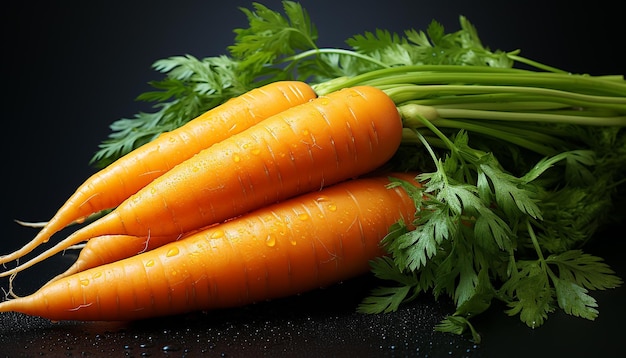 Gratis foto verse gezonde biologische groentesalade op houten tafel gegenereerd door kunstmatige intelligentie