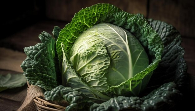 Gratis foto verse groentesalade met gezonde biologische ingrediënten gegenereerd door ai