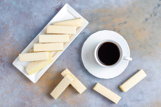 Verse zoete wafelkoekjes.