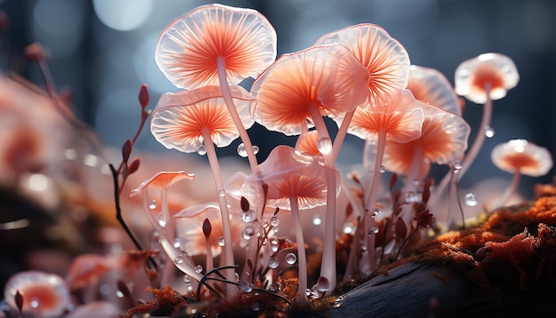 Gratis foto versheid en schoonheid in de natuur close-up van een bloem gegenereerd door ai