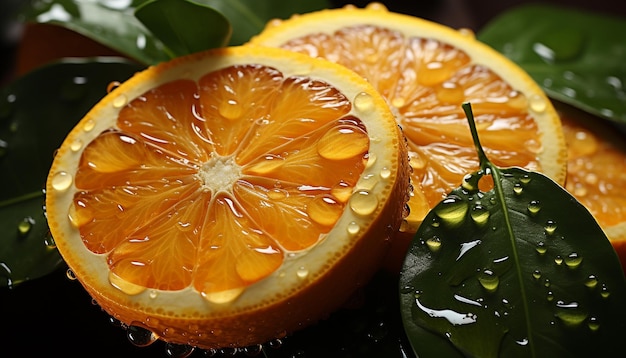 Versheid van de natuur citrusvruchten, een stukje gezond eten gegenereerd door kunstmatige intelligentie