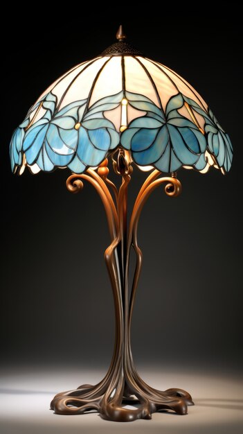 Versierde lamp in art nouveau-stijl