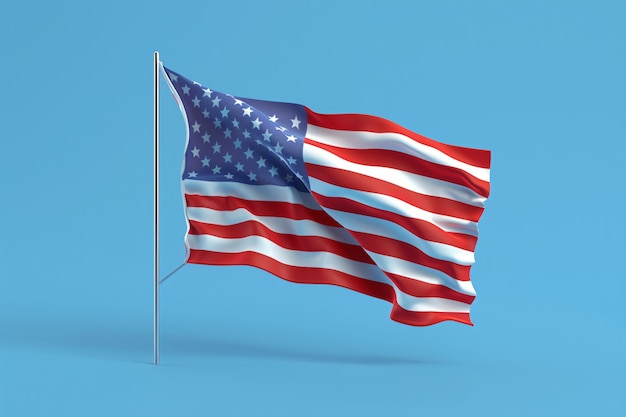 Gratis foto vertegenwoordiging van de amerikaanse vlag voor ons nationale trouwdag viering