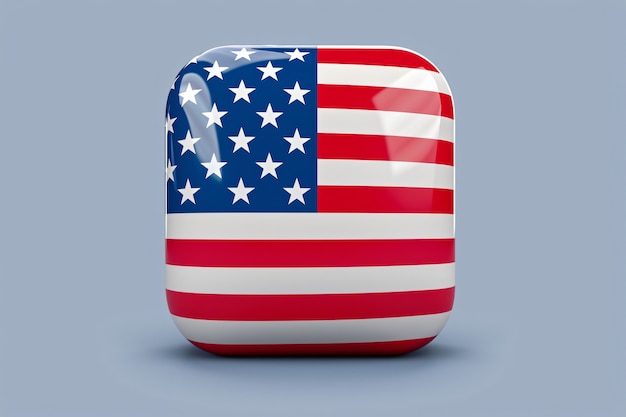 Vertegenwoordiging van de Amerikaanse vlag voor ons nationale trouwdag viering