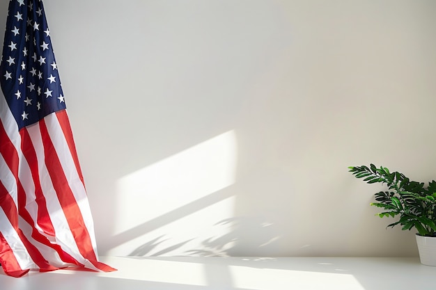 Vertegenwoordiging van de Amerikaanse vlag voor ons nationale trouwdag viering