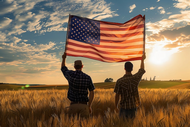 Gratis foto vertegenwoordiging van de amerikaanse vlag voor ons nationale trouwdag viering