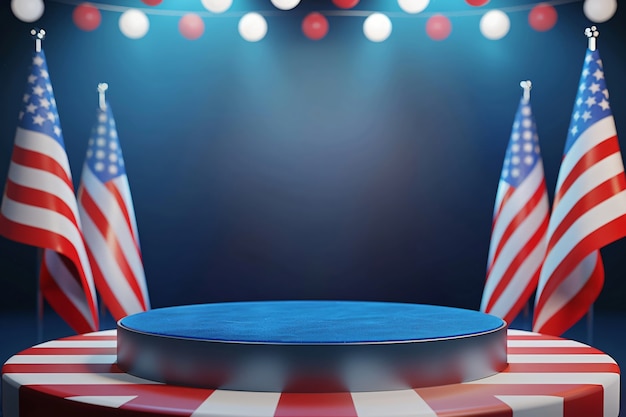 Vertegenwoordiging van de Amerikaanse vlag voor ons nationale trouwdag viering