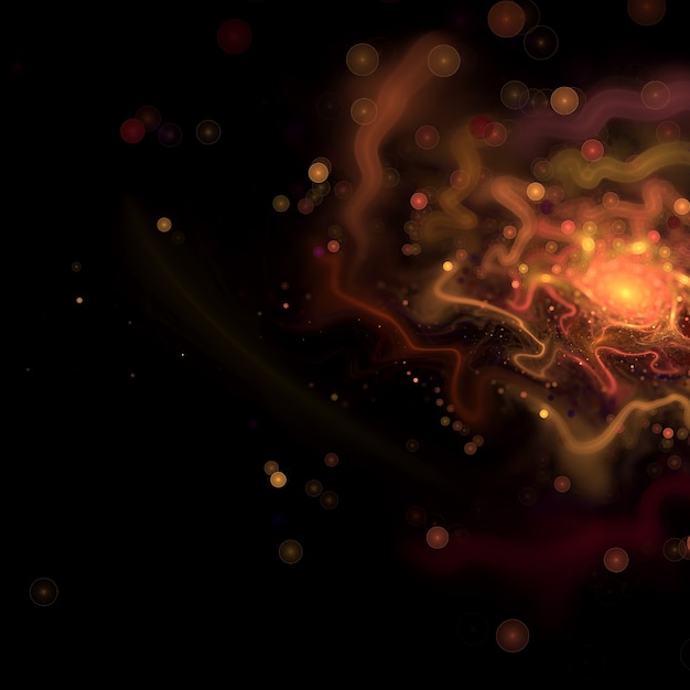 Gratis foto vervagen fractal chaos met bokeh-effect