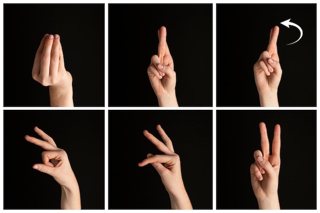 Gratis foto verzameling van handgebaren voor gebarentaal