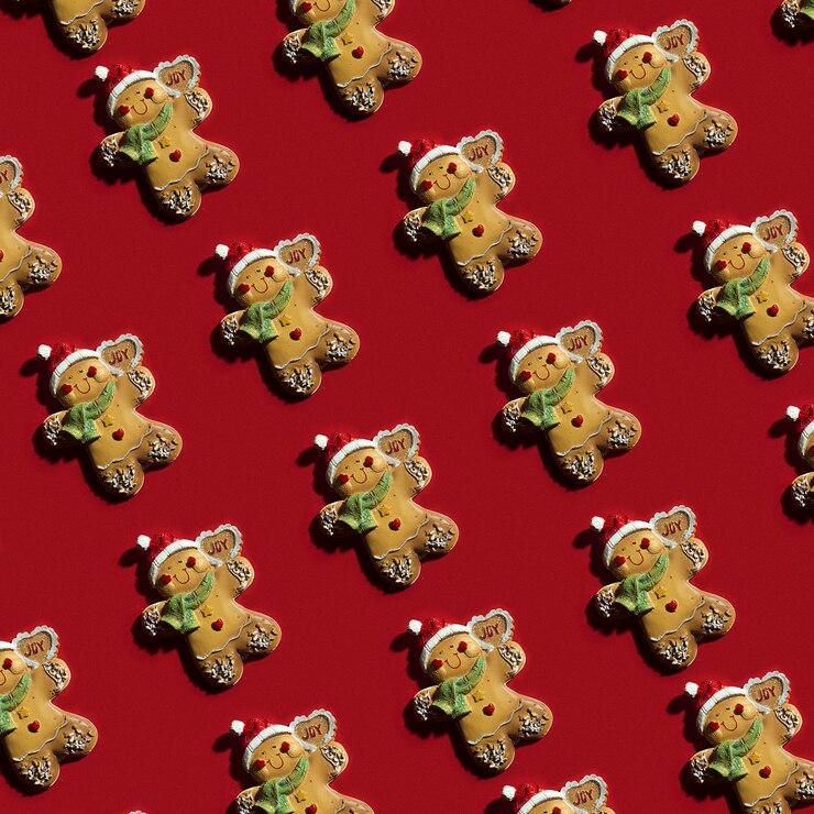 Gratis Foto verzameling van koekjes in de vorm van kerst-speelgoed