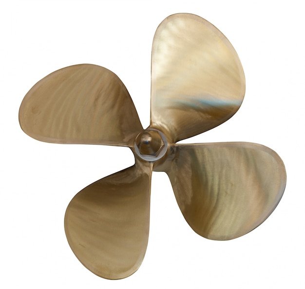 vierbladige propeller over wit