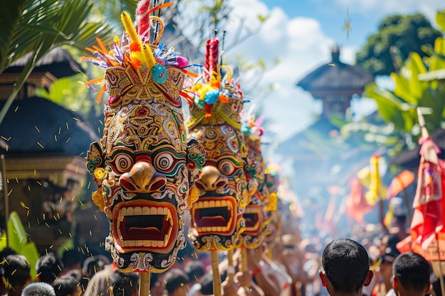 Viering van de Nyepi-dag in Indonesië