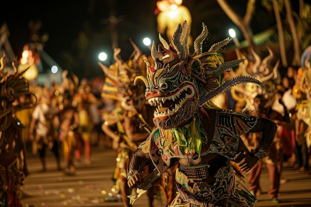 Viering van de Nyepi-dag in Indonesië