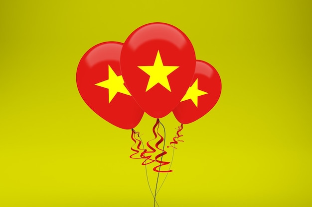 Gratis foto vietnam vlag ballonnen