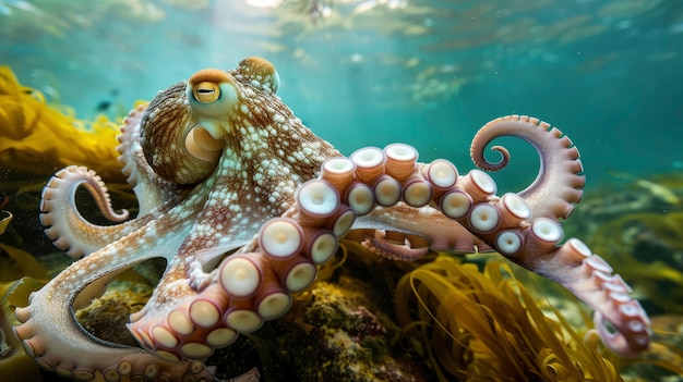 Gratis foto view of octopus in its natural underwater habitat