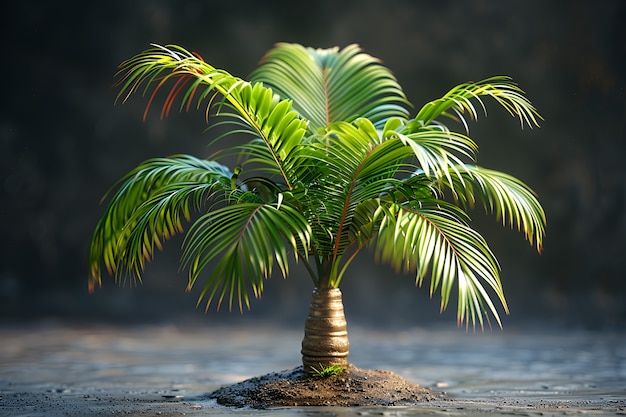 Gratis foto view of palm tree species with green foliage