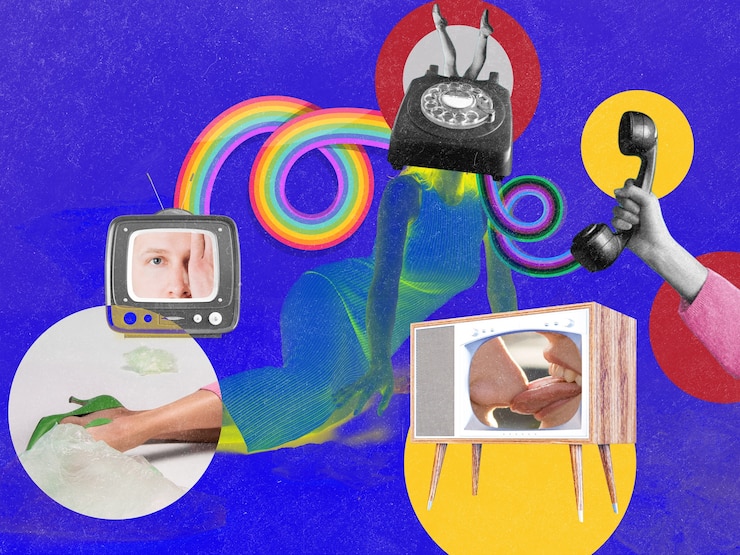 Gratis Foto vijf zintuigen collage met apparaten
