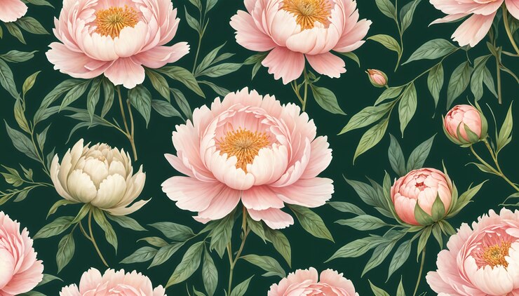 Gratis Foto vintage botanische bloemen behangpapier