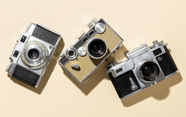 Vintage fotocamera's samenstelling