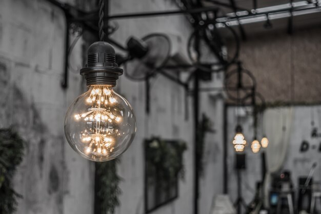 Vintage Lighting decor. (Gefilterde afbeelding verwerkt vintage effe