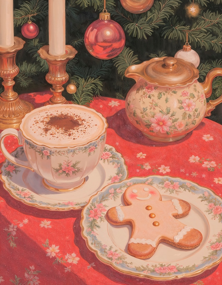 Gratis Foto vintage pastel kerstillustratie