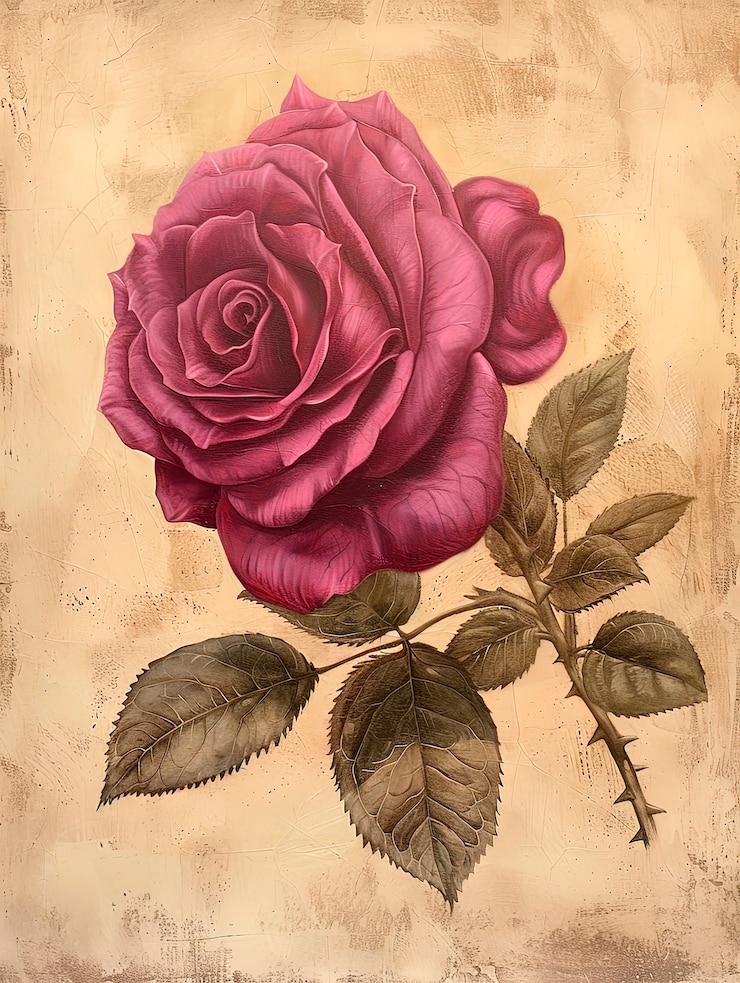 Gratis Foto vintage roos digitale kunst