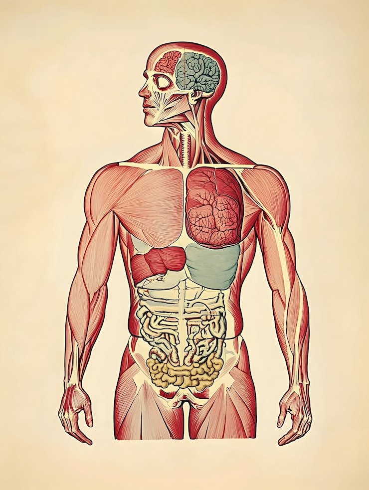 Gratis Foto vintage stijl anatomie tekening